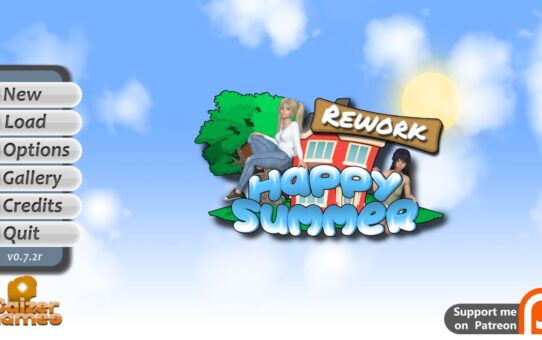 Happy Summer adult 3D visual novel featuring Rosie and Lucy in a modern home setting