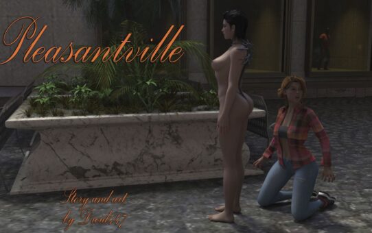 3D scene of Sofie walking through an empty city street in Pleasantville by Droid447, reflecting the story’s post-invasion atmosphere.