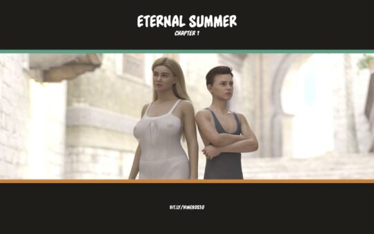 3D adult comic artwork featuring mature characters and emotional tension during a summer reunion