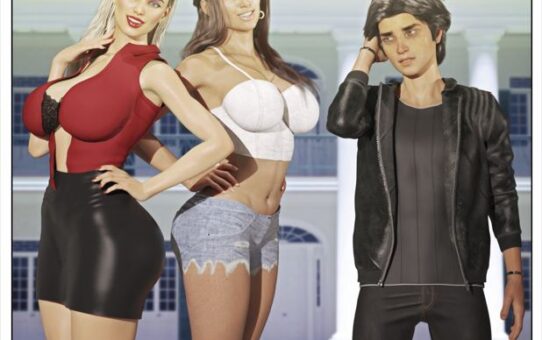 Milf Mansion 3D adult comic showing a confident mature woman inside a luxurious mansion hallway