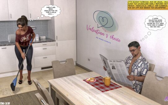 3D adult comic cover featuring a dramatic relationship theme