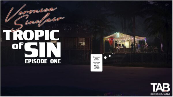 3D adult comic cover featuring a tropical island romance theme