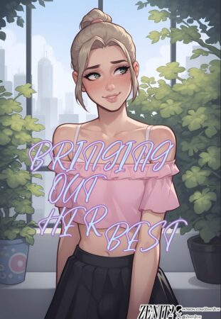 2D adult comic artwork featuring a character exploring feminine fashion and confidence