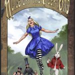 Alice entering a surreal fantasy world inspired by Wonderland, illustrated by Edelweiss.